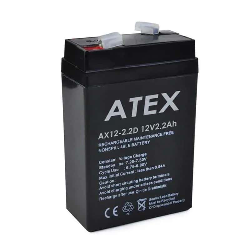 12 Volt 2.2 Amper Dik Kare Akü (70x46x101 Mm) - Seyyar Elektronik