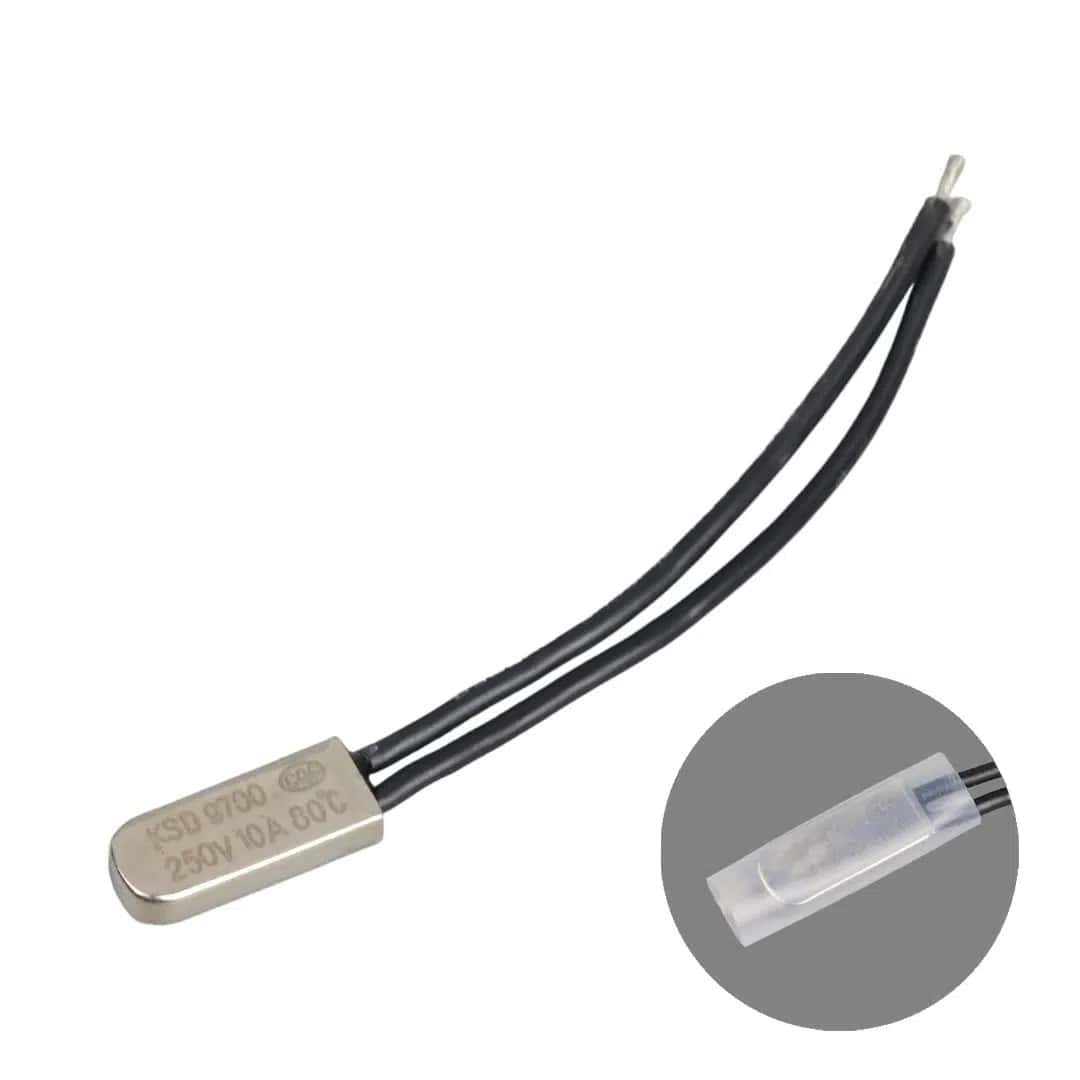 80°C 10A Yüksek Akım Kablolu Metal Termik Sigorta - Seyyar Elektronik