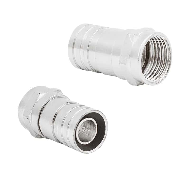 F Konnektör Sıkmalı RG6 Kısa Tip - Seyyar Elektronik