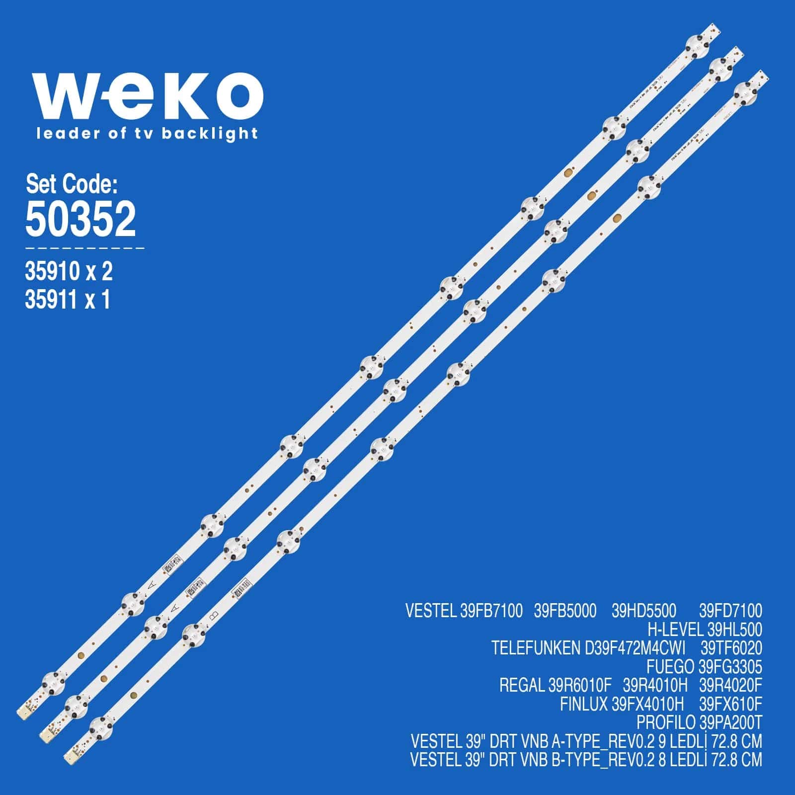 Fuego 39FG3305 39'' inç 3 Adet Tv Led Bar - Seyyar Elektronik