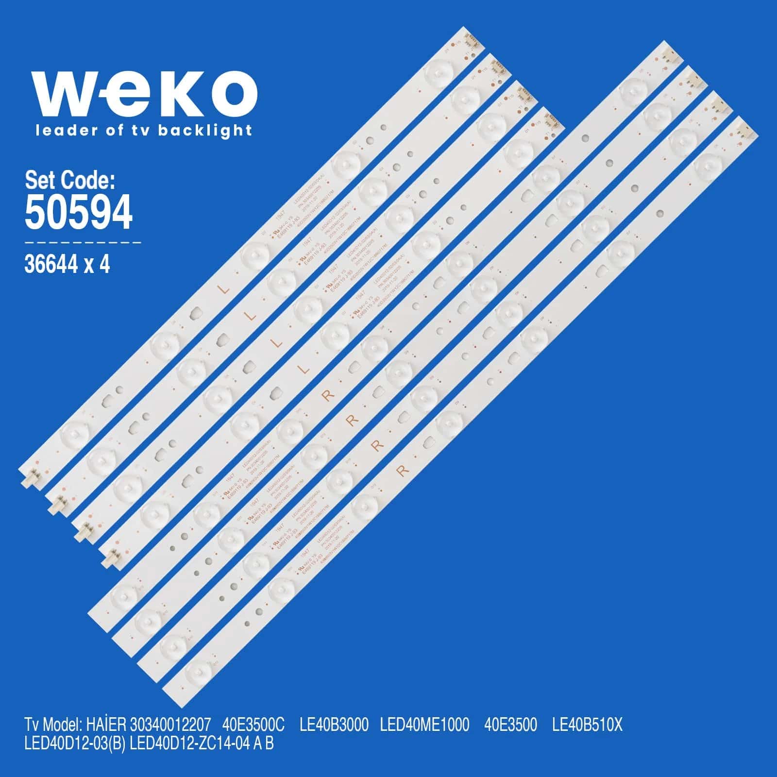 Haier 40E3500C 40'' inç 4 Adet Tv Led Bar - Seyyar Elektronik