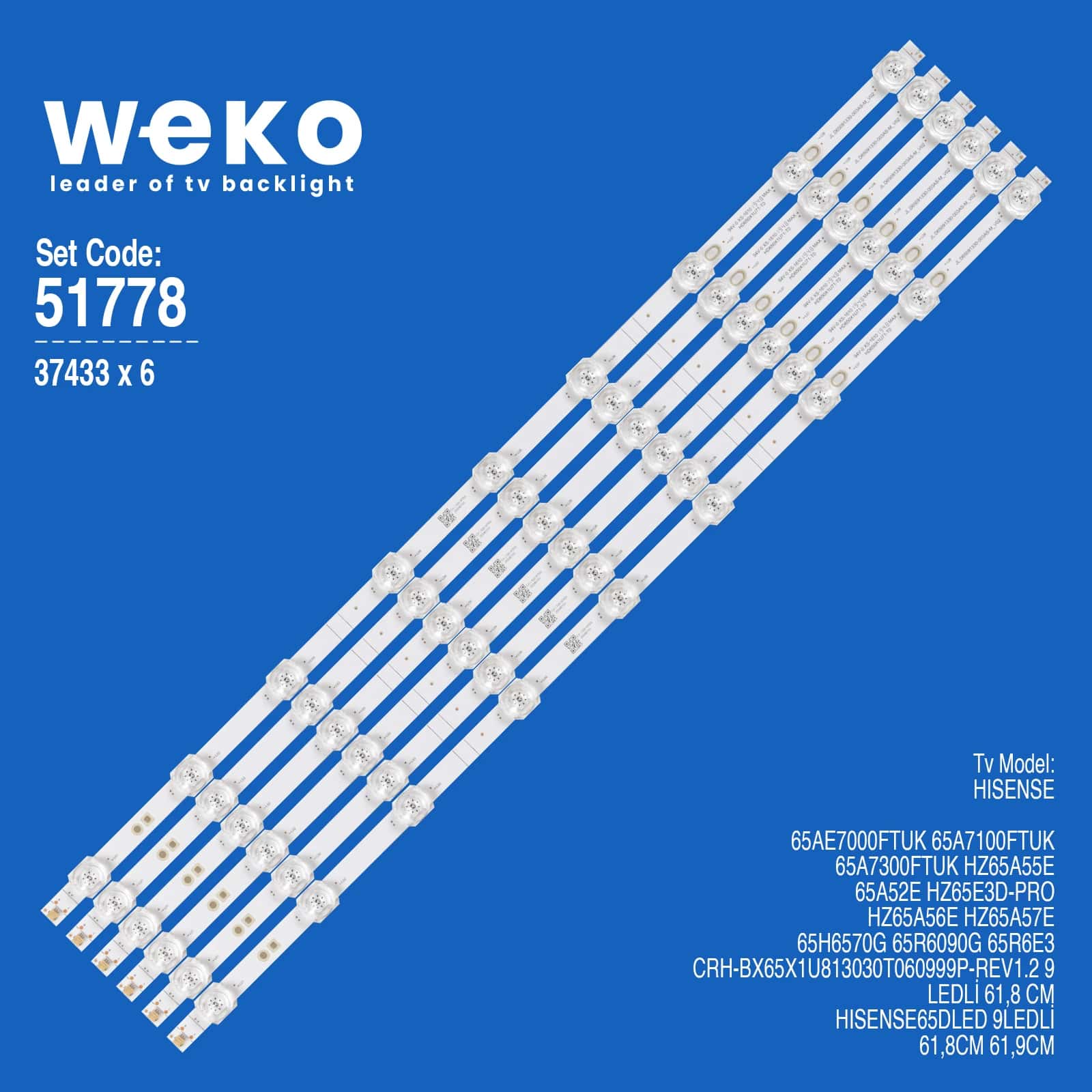 Hisense HZ65A57E 65'' 6 Adet Tv Led Bar - Seyyar Elektronik