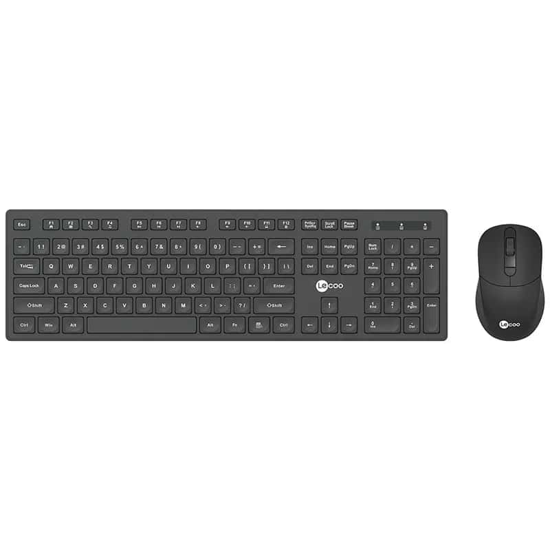 Lenovo Lecoo KW201 Kablosuz Q Klavye - Mouse Set Siyah - Seyyar Elektronik