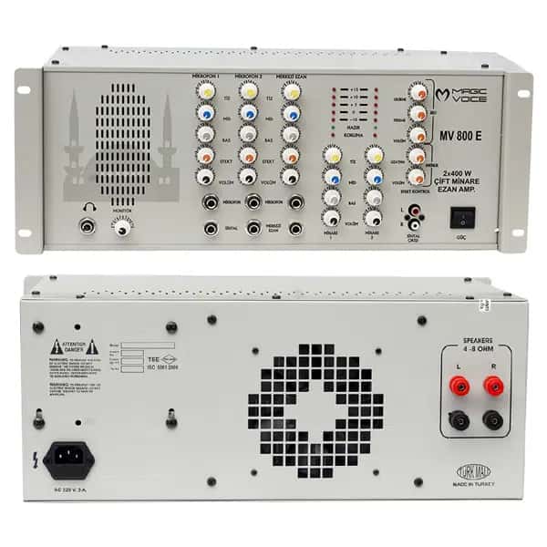 Magicvoice MV-800E Efektli 2x400 W Ezan Küp Anfi - Seyyar Elektronik