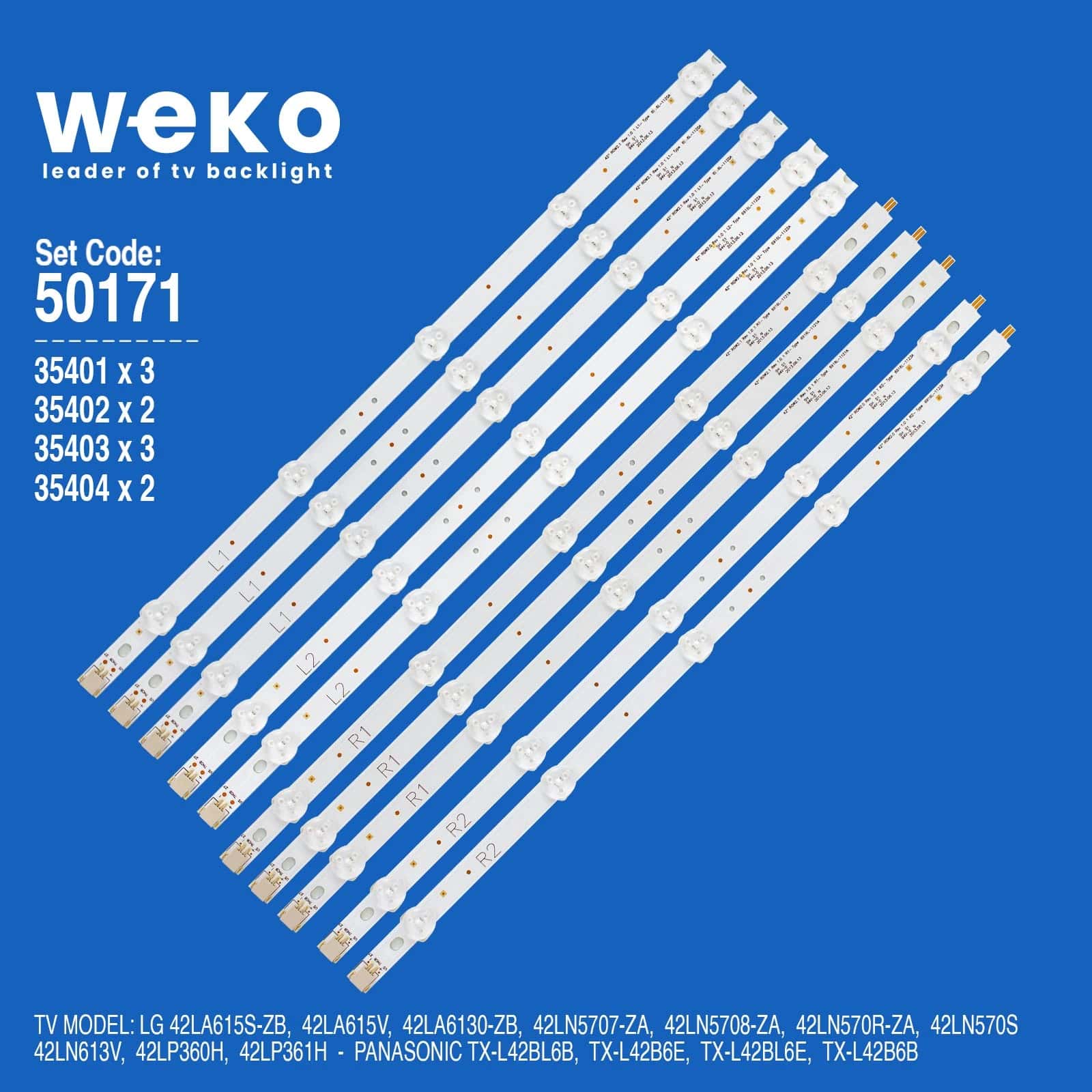 Panasonic TX-L42BL6E 42'' inç 10 Adet Tv Led Bar - Seyyar Elektronik