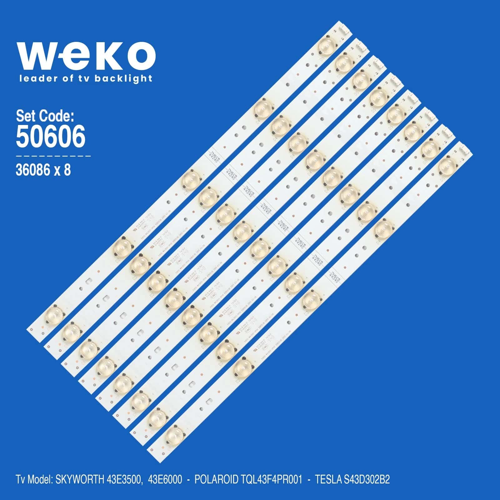 Polaroid TQL43F4PR001 43'' inç 8 Adet Tv Led Bar - Seyyar Elektronik