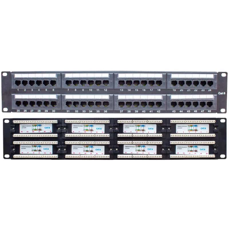 Powermaster PM-18501 48 Port UTP CAT6 Patch Panel - Seyyar Elektronik