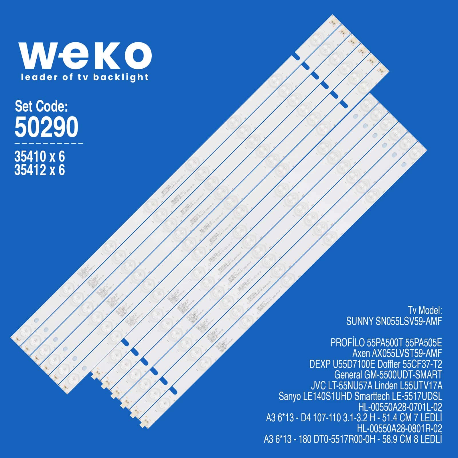 Profilo 55PA500T 55'' inç 12 Adet Tv Led Bar - Seyyar Elektronik