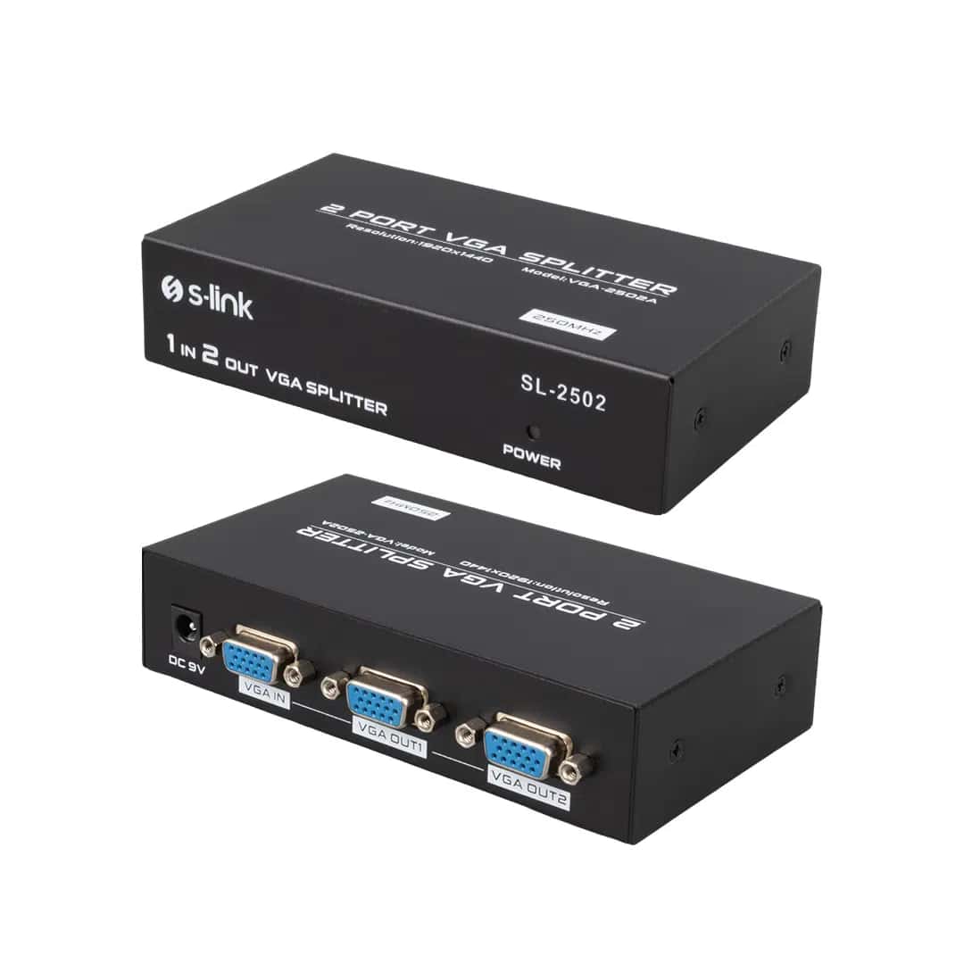 S-Link SL-2502 2 Port Vga Splitter Dağıtıcı - Seyyar Elektronik