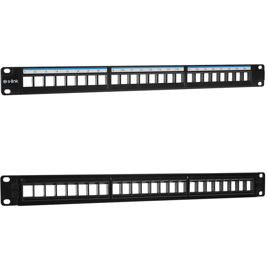 S-Link SL-F24N Jack'sız 24'lü Patch Panel - Seyyar Elektronik