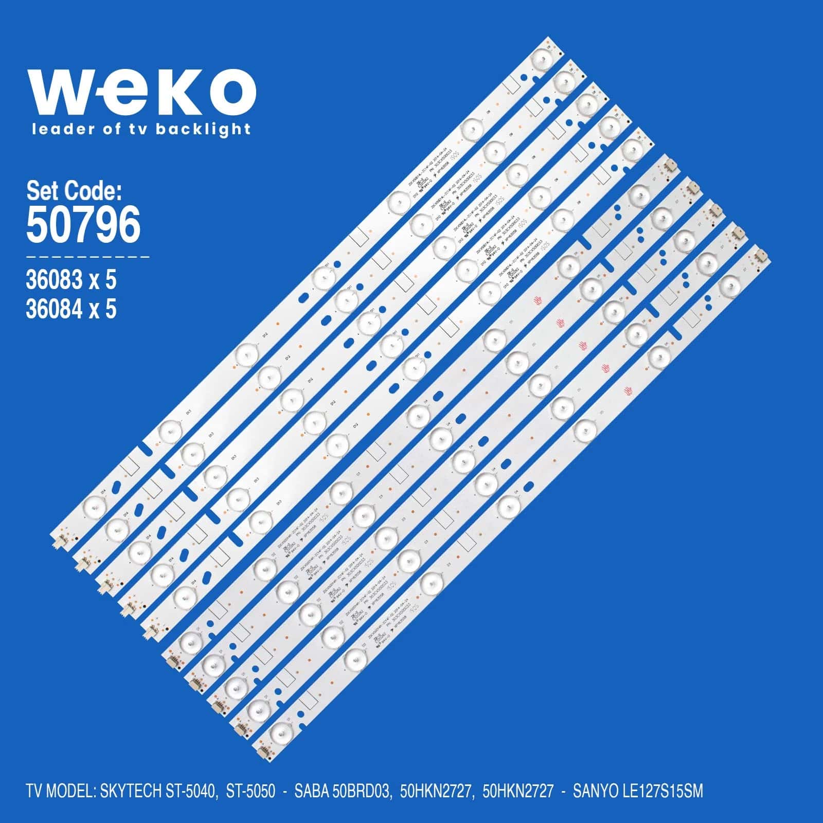 Saba 50HKN2727 50'' inç 10 Adet Tv Led Bar (Seri 1) - Seyyar Elektronik