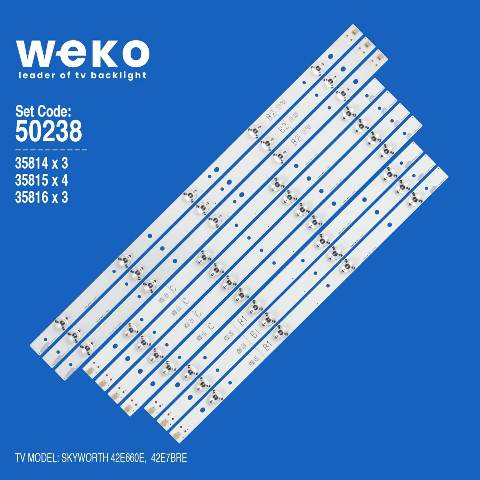 Skyworth 42E7BRE 42'' inç 10 Adet Tv Led Bar - Seyyar Elektronik