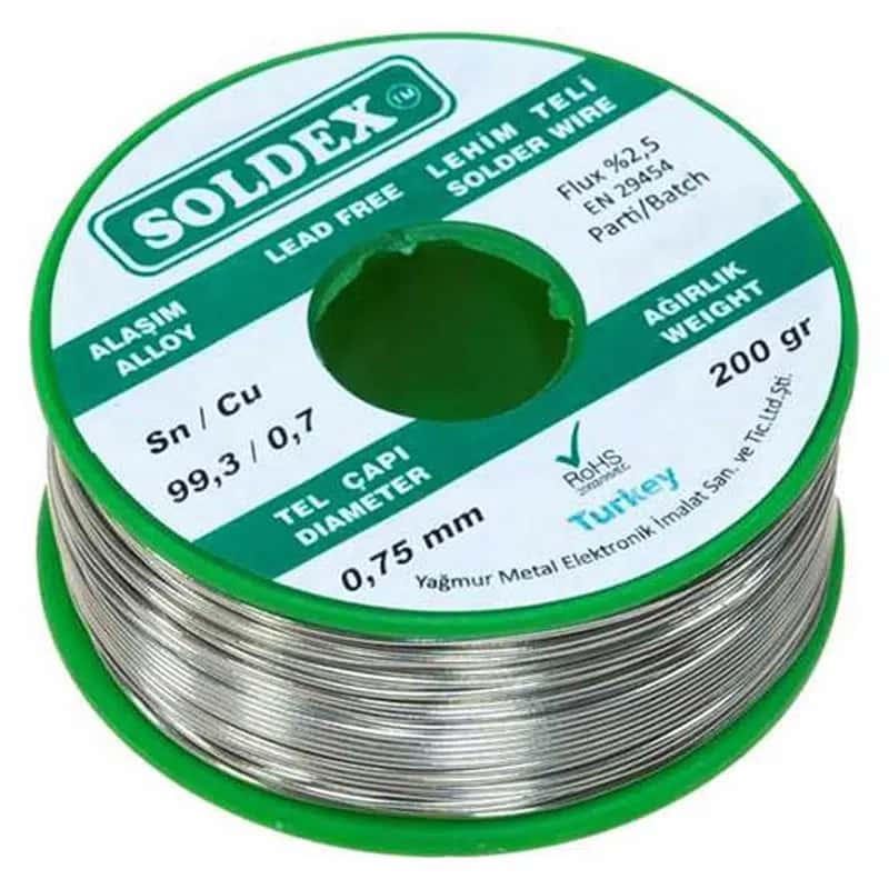 Soldex 0.75 Mm 200 Gr Kurşunsuz Lehim Teli - Seyyar Elektronik
