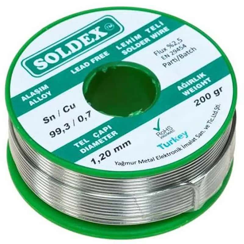 Soldex 1.20 Mm 200 Gr Kurşunsuz Lehim Teli - Seyyar Elektronik