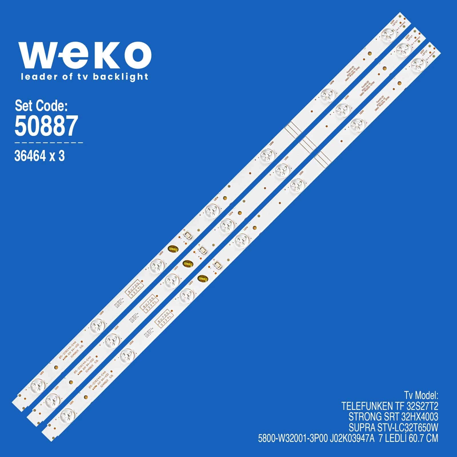 Supra STV-LC32T650W 32'' inç 3 Adet Tv Led Bar - Seyyar Elektronik