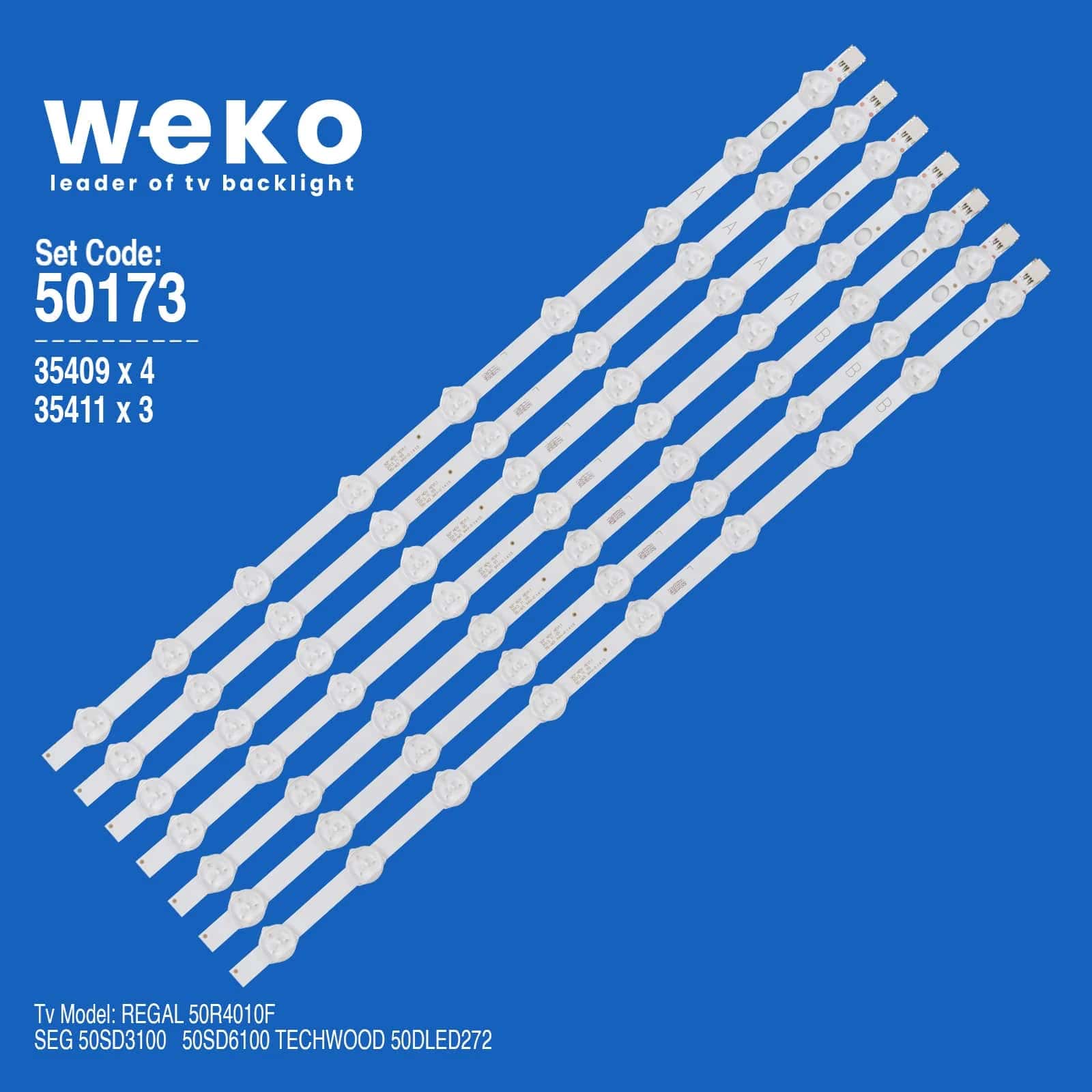 Techwood 50DLED272 50'' inç 7 Adet Tv Led Bar - Seyyar Elektronik