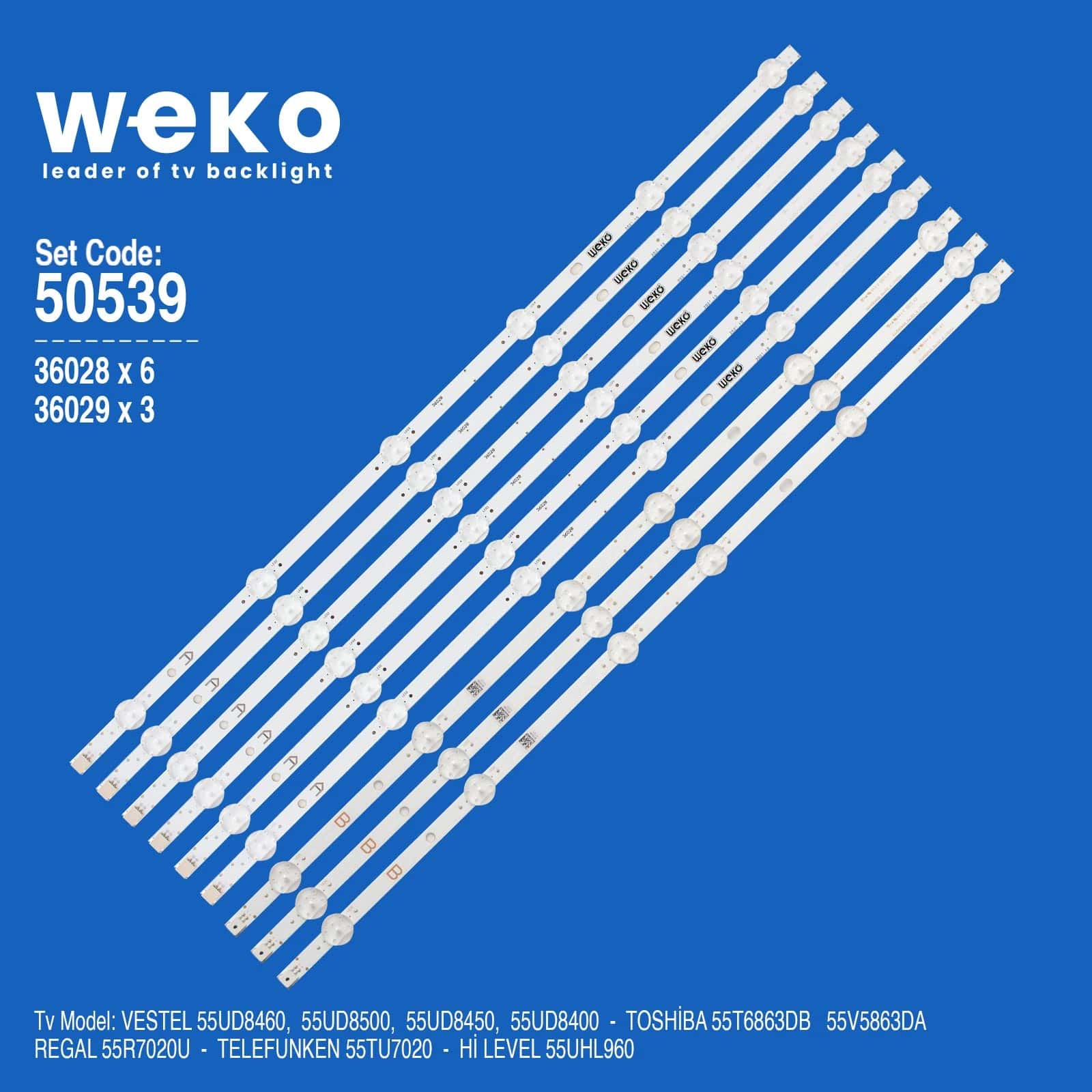 Telefunken 55TU7020 55'' inç 9 Adet Tv Led Bar - Seyyar Elektronik