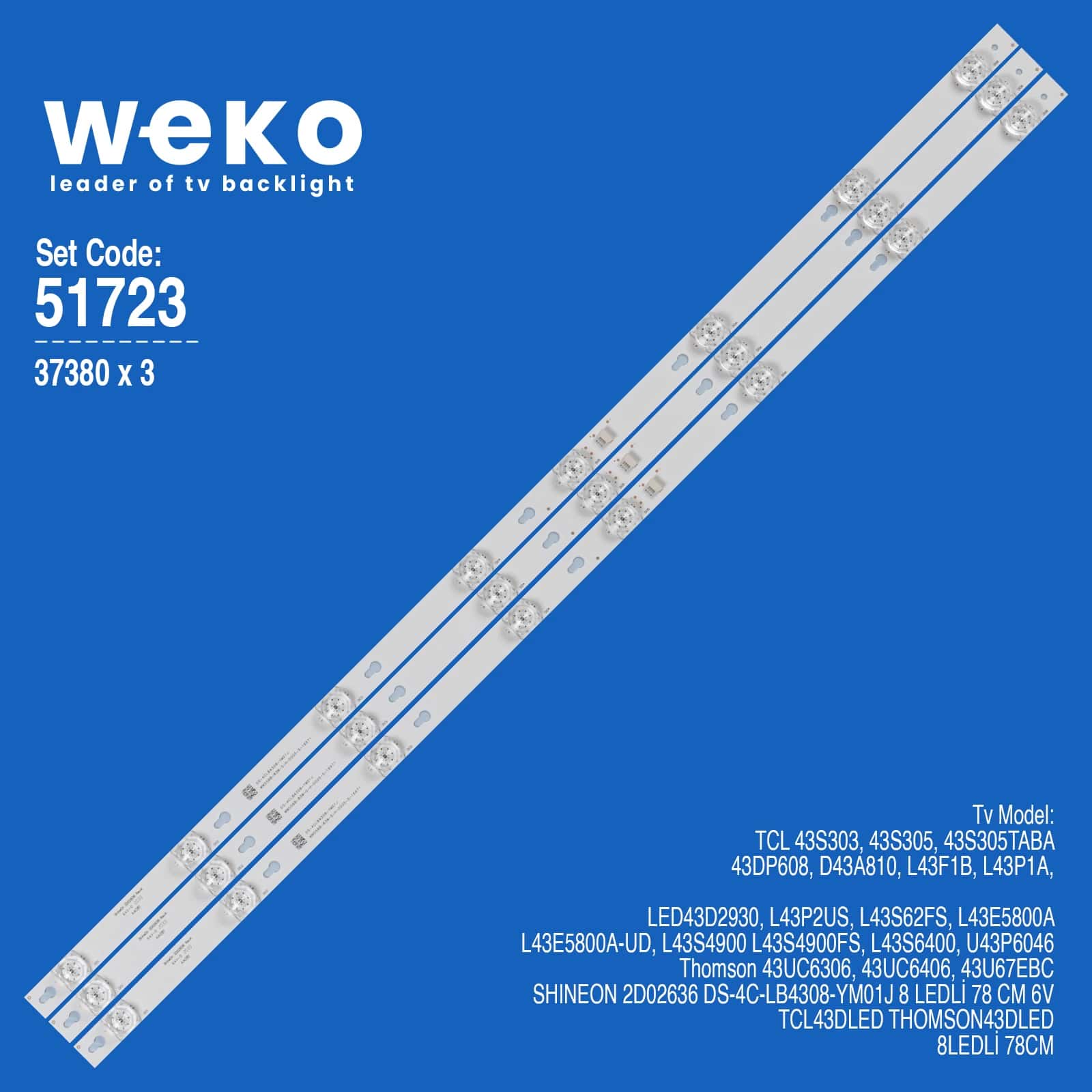 Thomson 43UC6406 43'' 3 Adet Tv Led Bar - Seyyar Elektronik