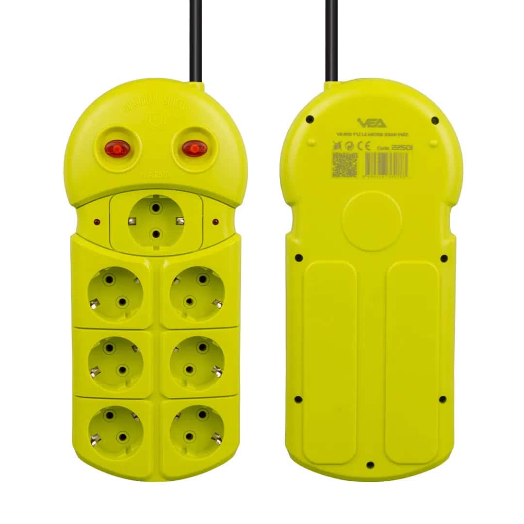 Vea VE-970 1.5 Metre Kablolu 5'li Grup Priz - Seyyar Elektronik