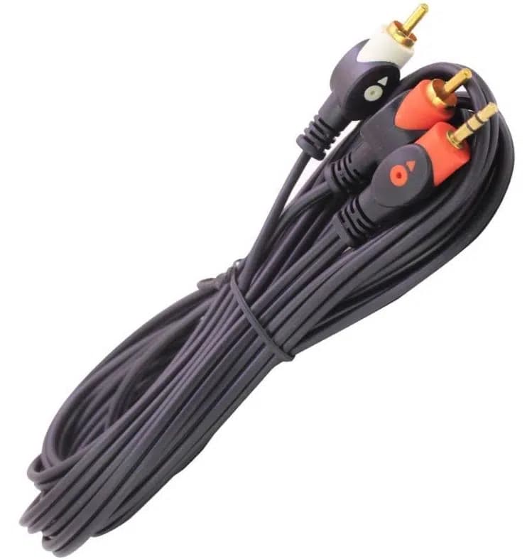 2RCA-3.5mm Stereo Kablo 10 Metre - Seyyar Elektronik