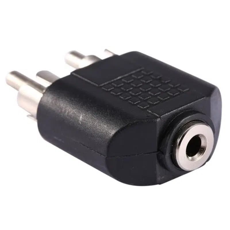 3.5 Mm Stereo Dişi  / 2 Rca Erkek Çevirici Jack - Seyyar Elektronik