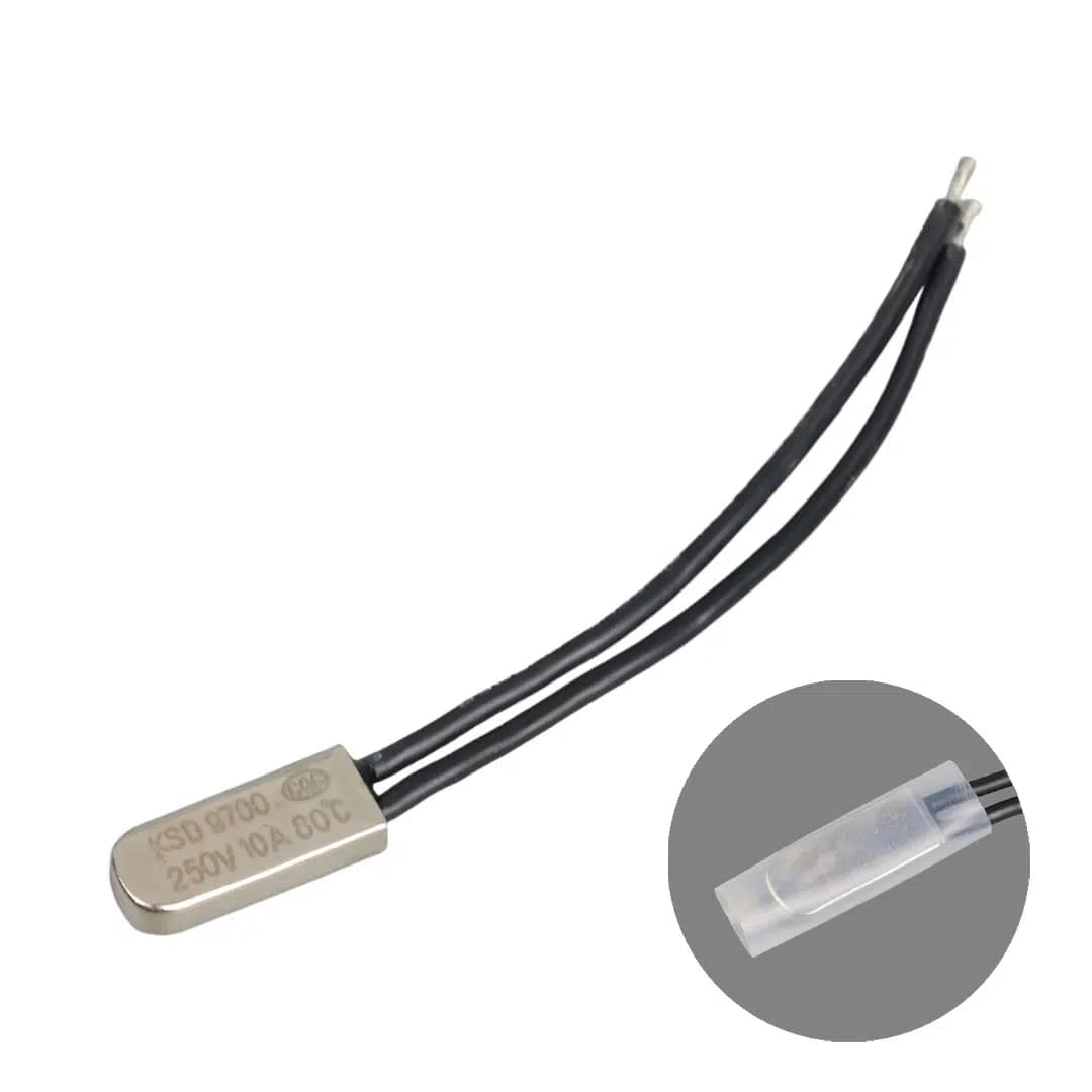 80°C 10A Yüksek Akım Kablolu Metal Termik Sigorta - Seyyar Elektronik