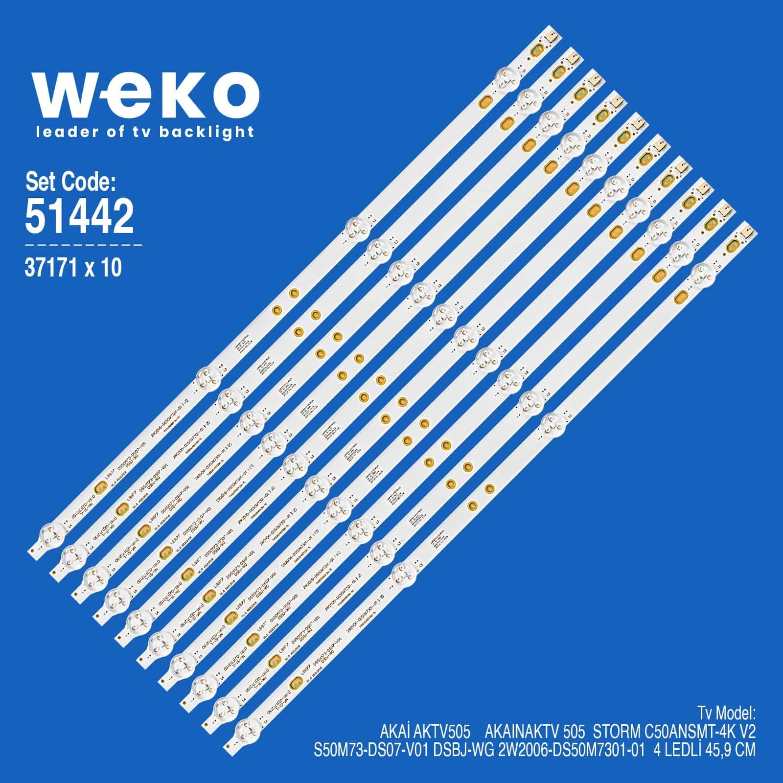 Akai AKTV505 50'' 10 Adet Tv Led Bar - Seyyar Elektronik