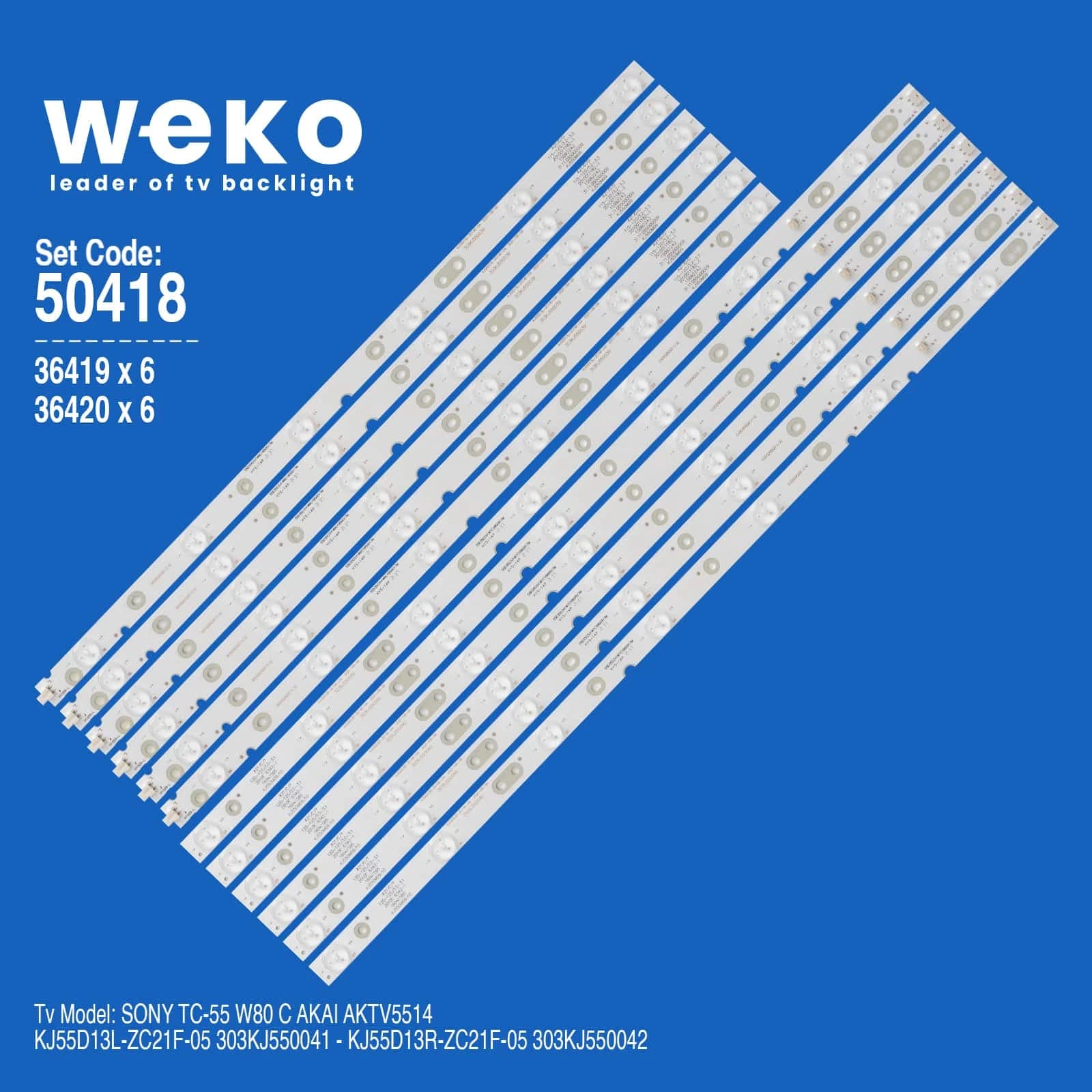 Akai Aktv5514 55'' inç 12 Adet Tv Led Bar - Seyyar Elektronik