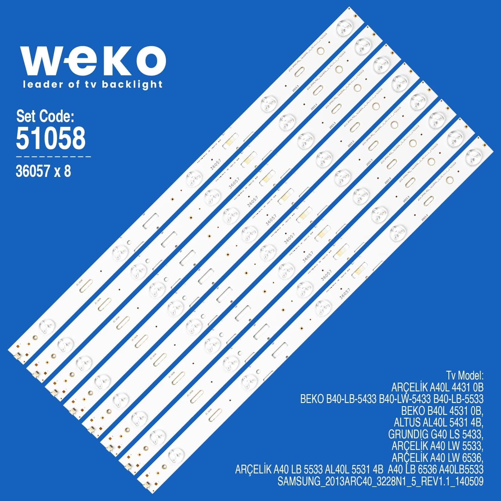 Altus AL40L 6432 4B 40'' 8 Adet Tv Led Bar - küçük görsel 1