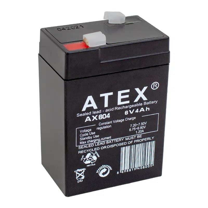 Atex 6 Volt 4 AH Işıldak Aküsü (70*48*101 Mm) - Seyyar Elektronik