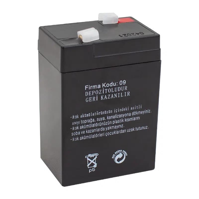Atex 6 Volt 4 AH Işıldak Aküsü (70*48*101 Mm) - küçük görsel 2