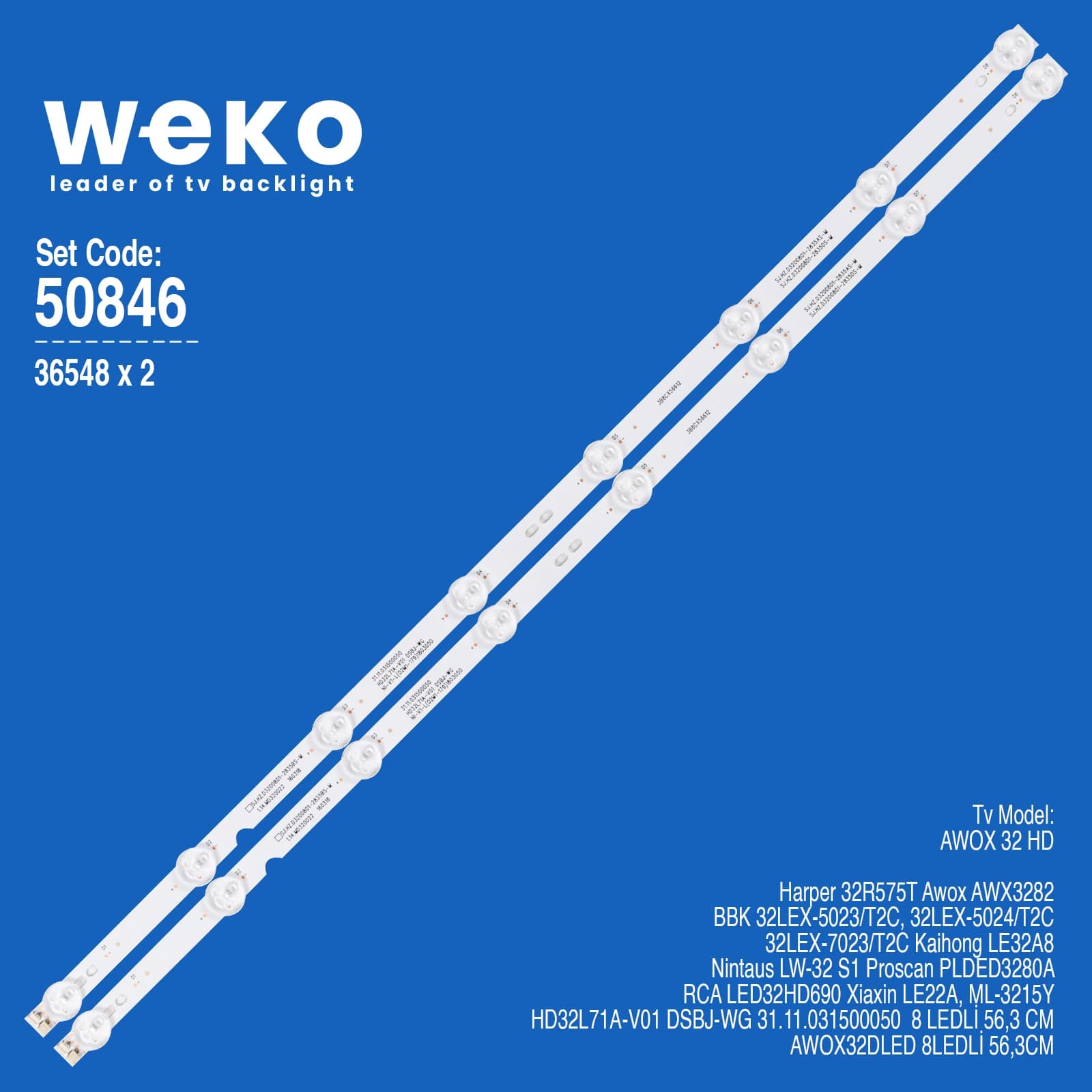 Awox AWX3282 32'' inç 2 Adet Tv Led Bar (Seri 2) - Seyyar Elektronik