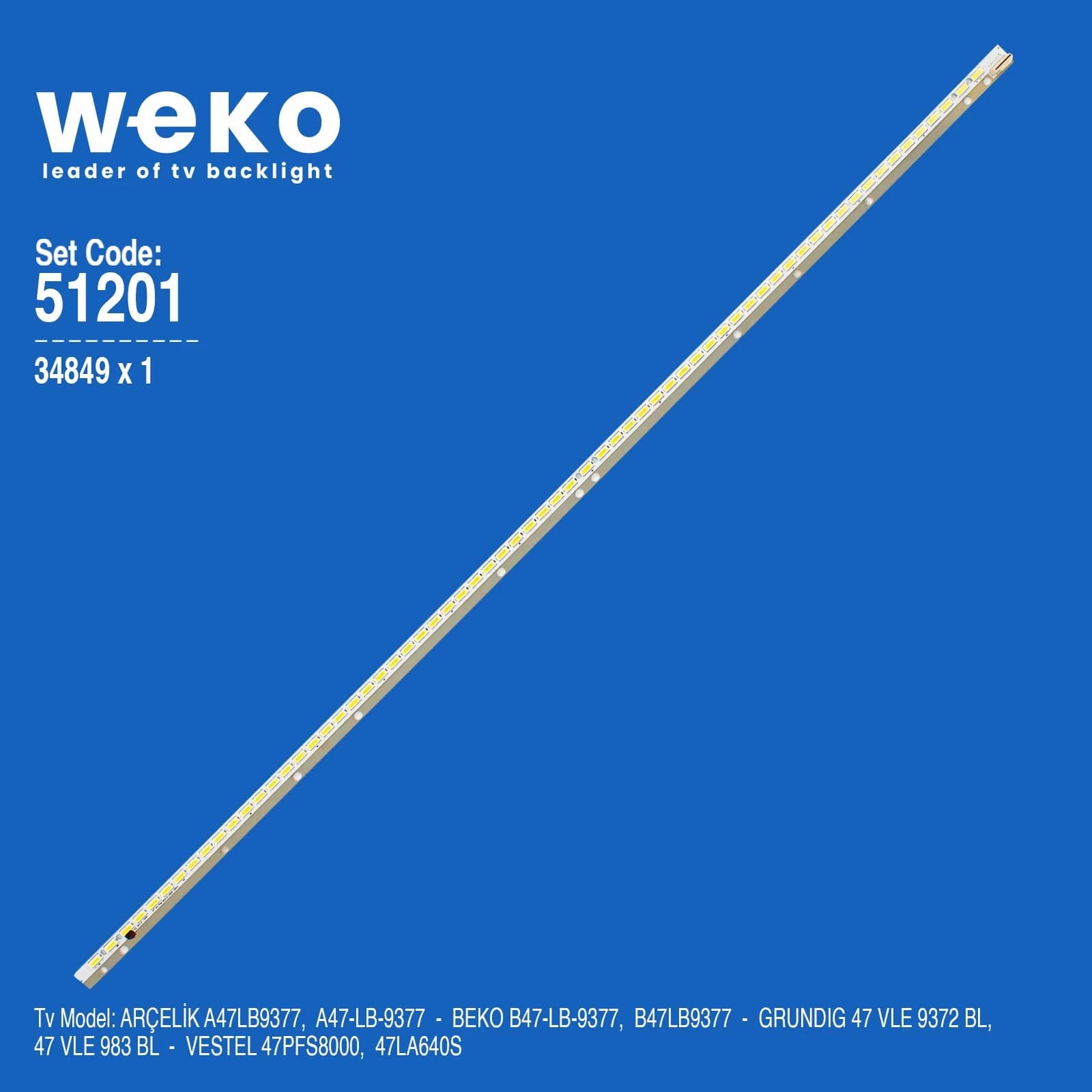 Beko B47 LW 9377 47'' inç 1 Adet Tv Led Bar - Seyyar Elektronik