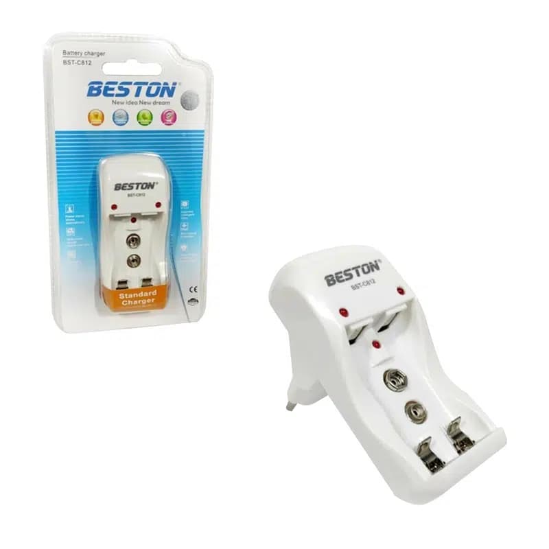 Beston BST-C812 2 x AA-AAA * 1 x 9 Volt Pil Şarj Cihazı - küçük görsel 3