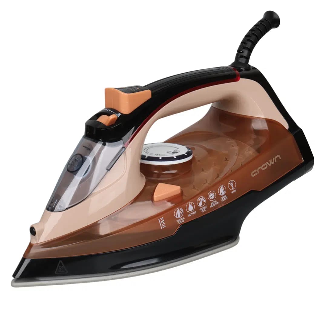 Crown CRW-7206 2200W Seramik Tabanlı Buharlı Ütü Rose - küçük görsel 2