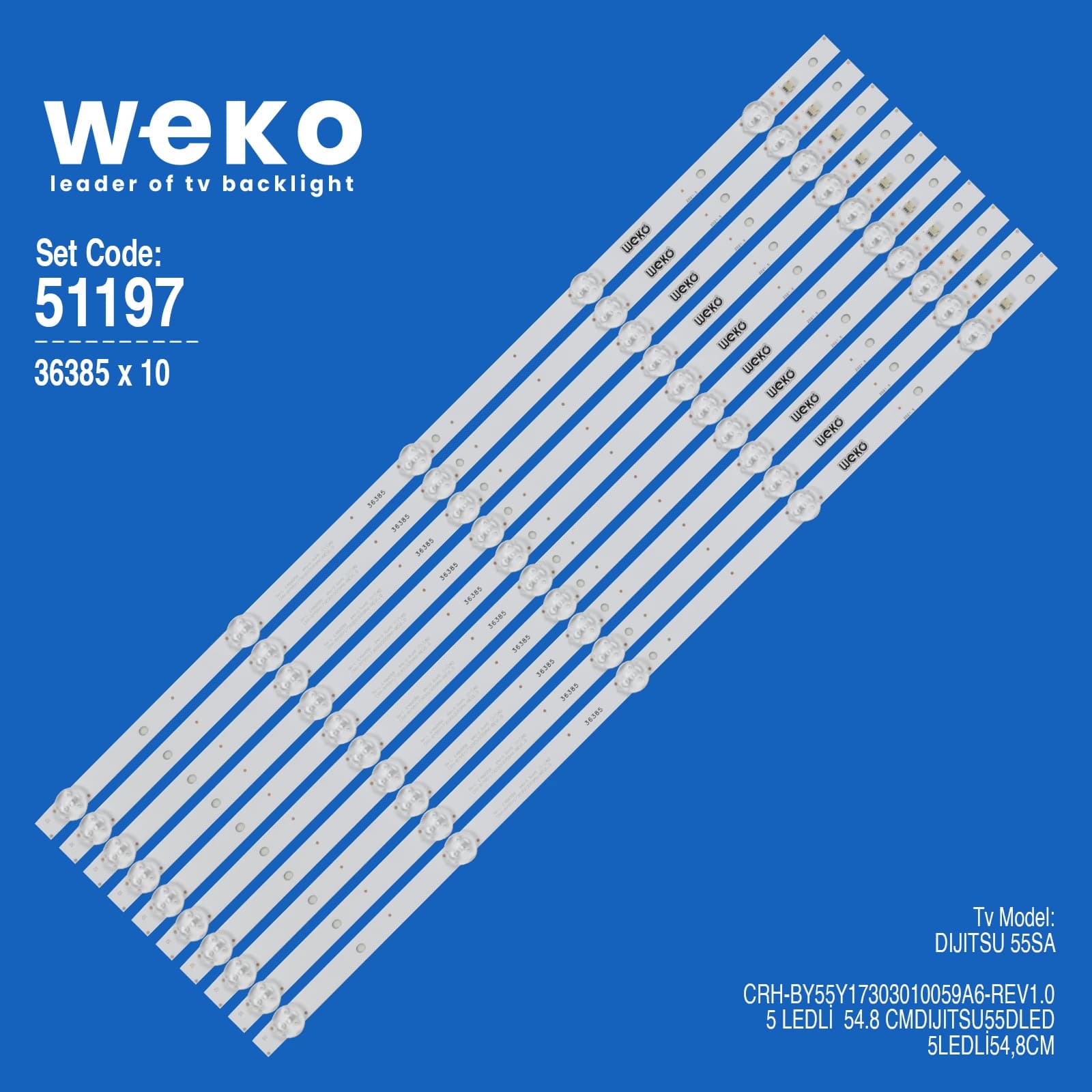 Dijitsu 55SA 55'' 10 Adet Tv Led Bar - Seyyar Elektronik