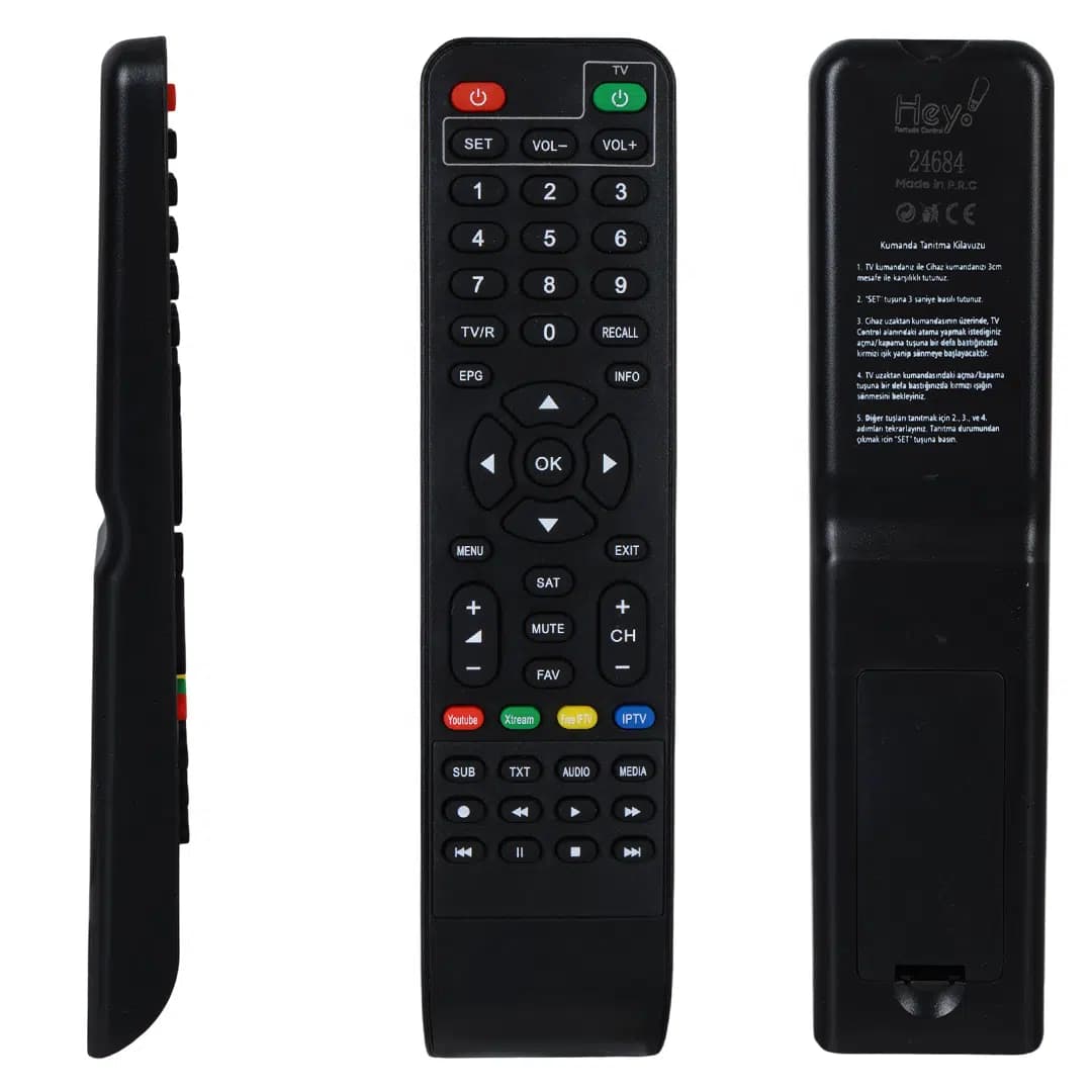 Dreamstar Y33A YouTube Tuşlu HD Uydu Kumandası - küçük görsel 2