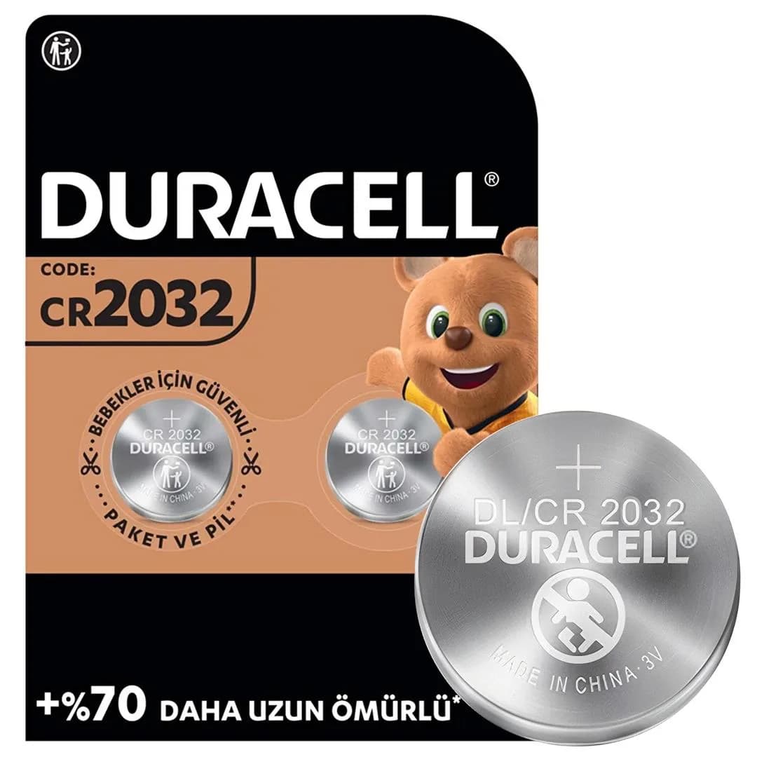 Duracell CR2032 Lityum Düğme Pil (2li Paket) - Seyyar Elektronik