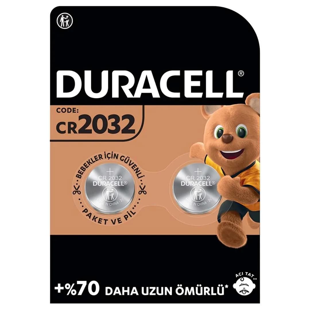 Duracell CR2032 Lityum Düğme Pil (2li Paket) - küçük görsel 2