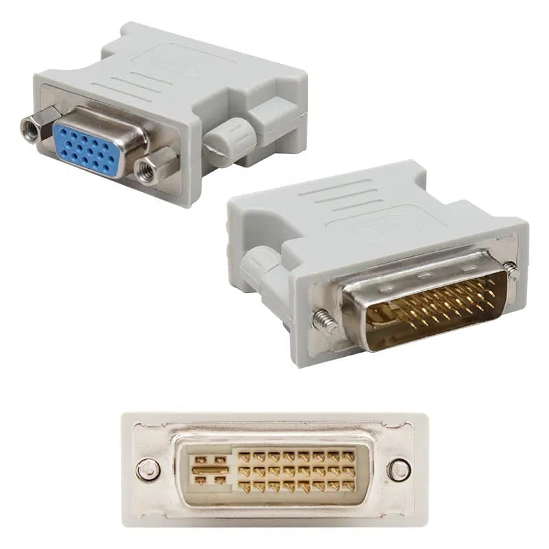 DVI Erkek - VGA Dişi Çevirici 24+5 Pin - Seyyar Elektronik