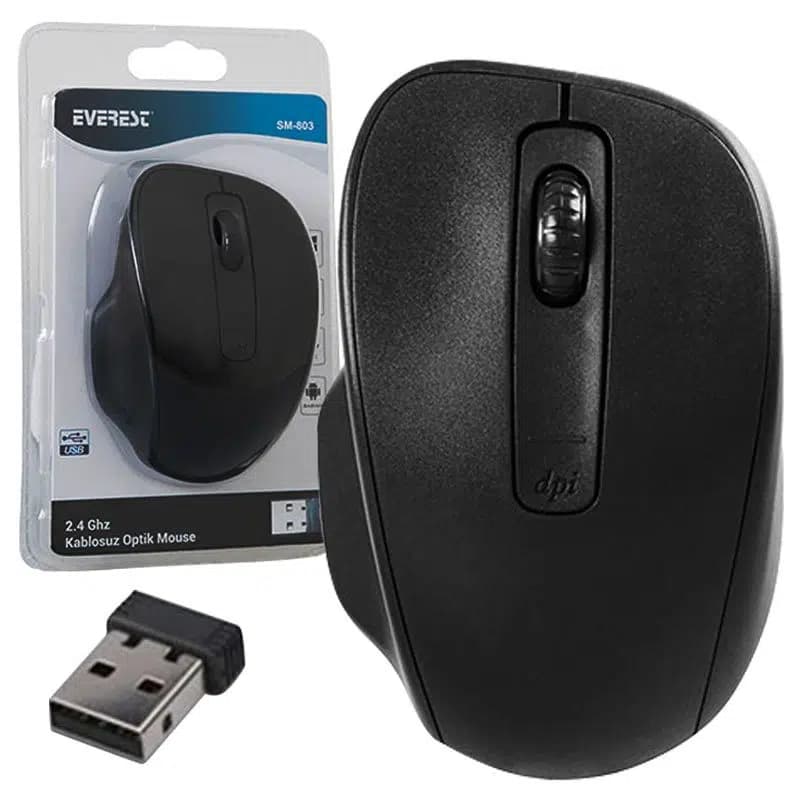 Everest SM-803 800/1200/1600 Dpi Usb Kablosuz Mouse - küçük görsel 2