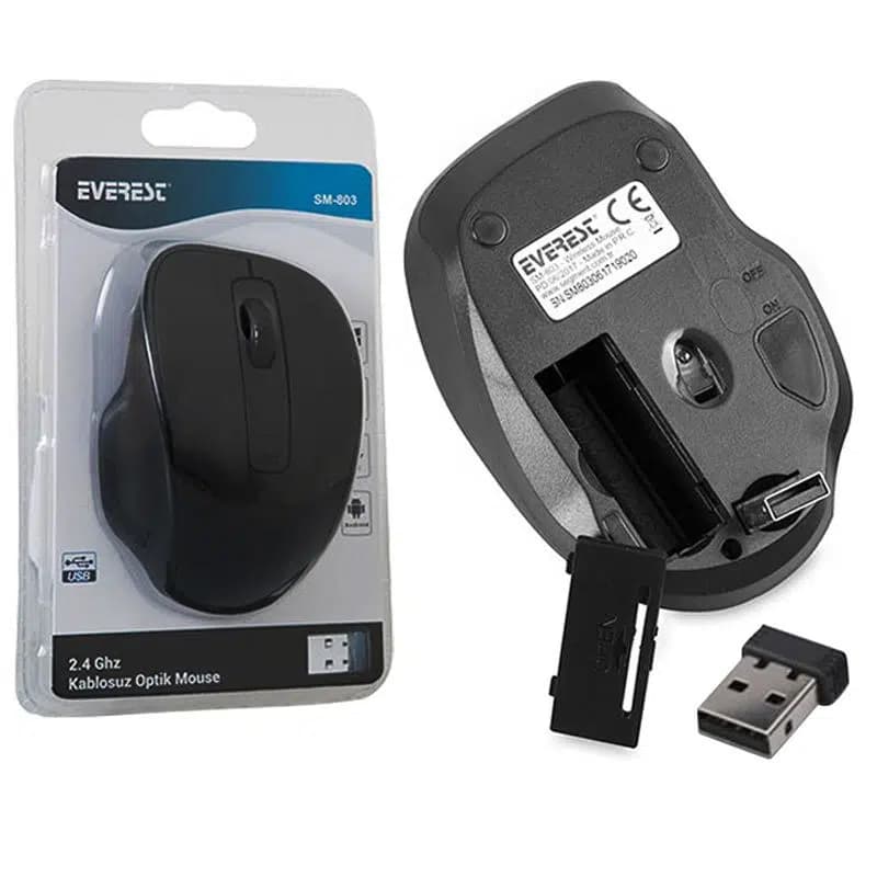 Everest SM-803 800/1200/1600 Dpi Usb Kablosuz Mouse - küçük görsel 3