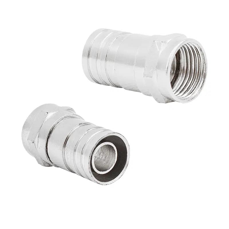 F Konnektör Sıkmalı RG6 Kısa Tip - Seyyar Elektronik