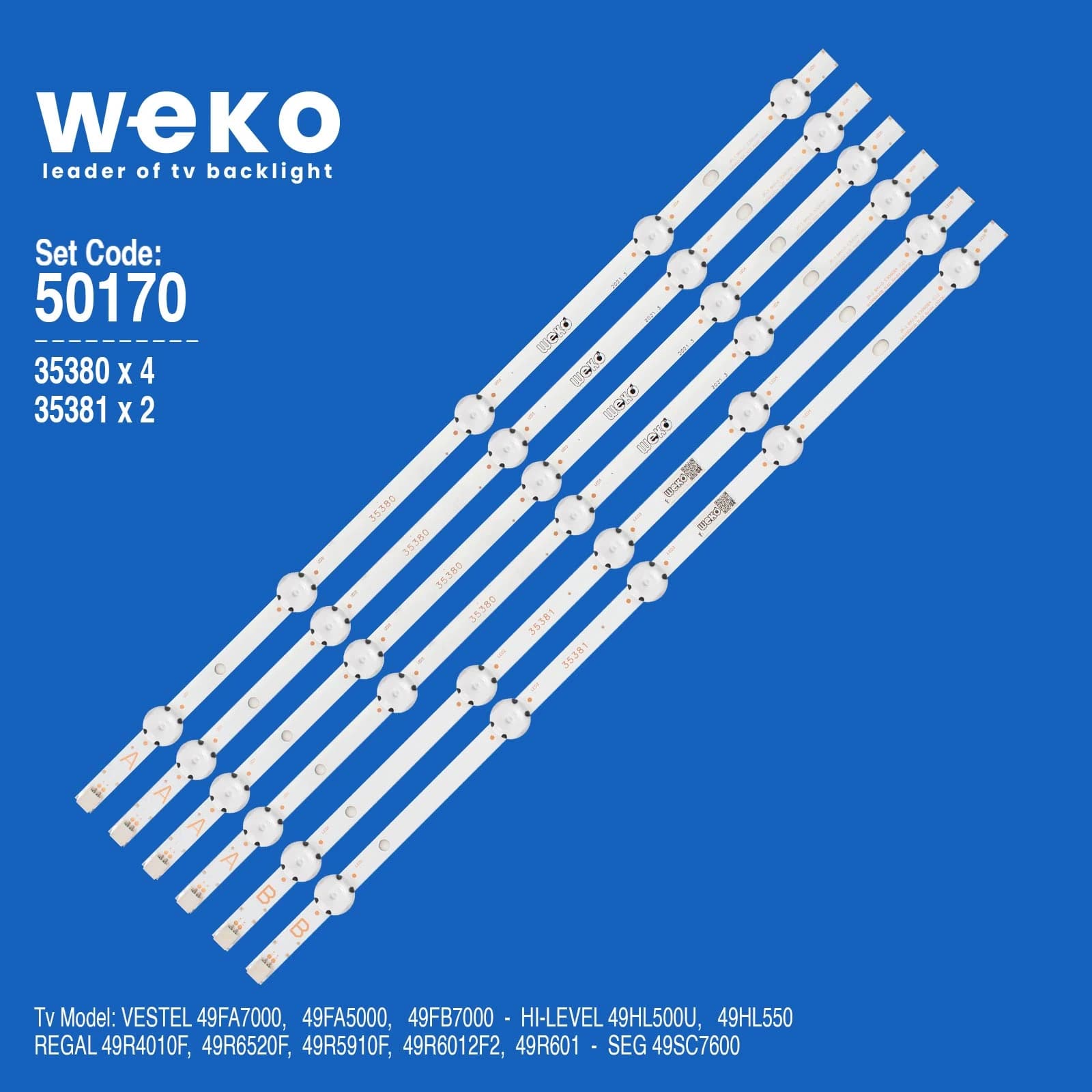 Finlux 49FX620F 49'' inç 6 Adet Tv Led Bar (Seri 2) - küçük görsel 1