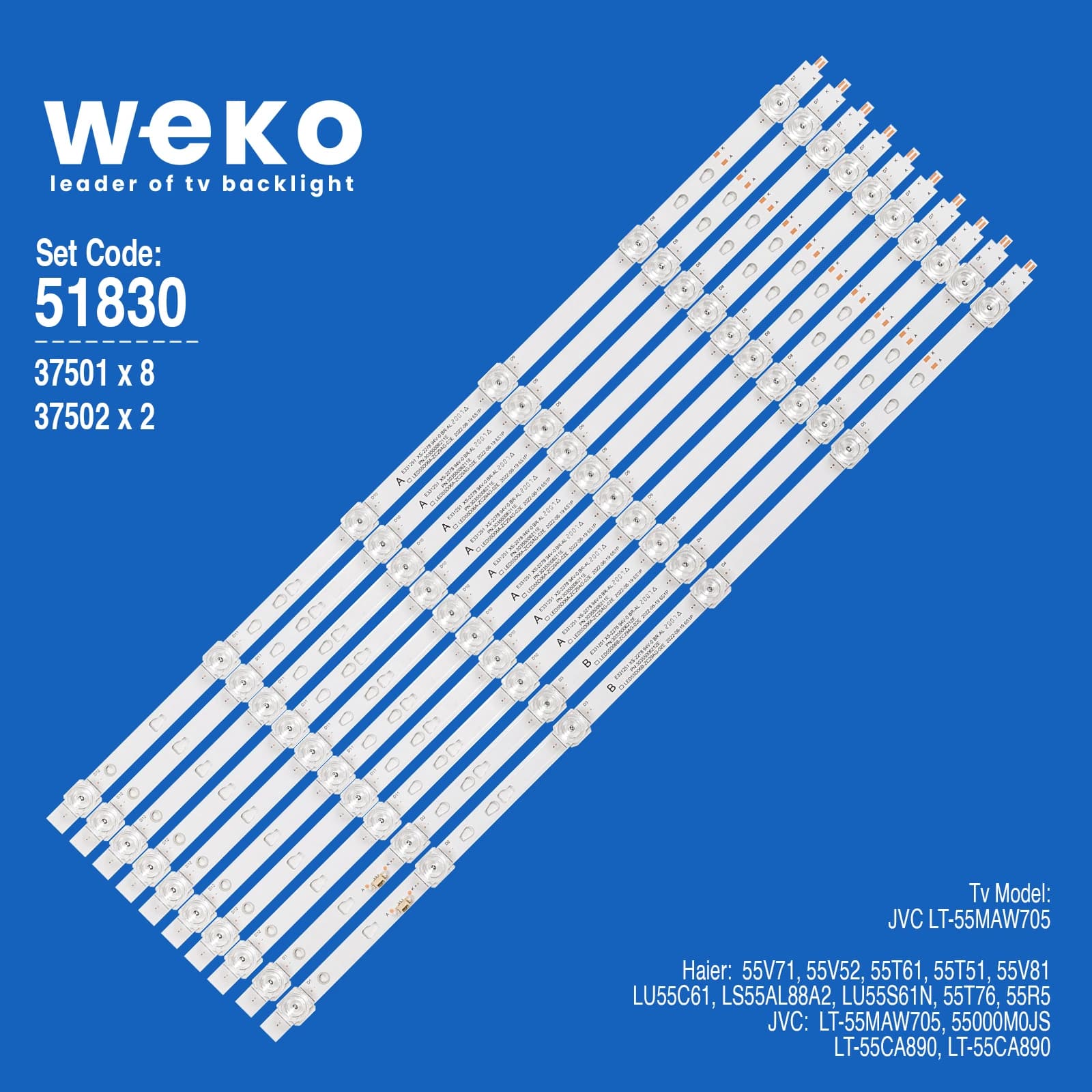 Haier 55R5 55'' 10 Adet Tv Led Bar - Seyyar Elektronik