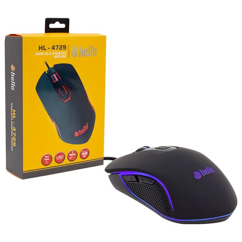 Hello HL-4729 Kablolu Oyuncu Gaming Mouse - küçük görsel 3