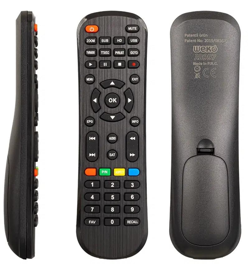 Hometech HT 1000 - HT 1040 - HT 1050 / Redline HD Recaal - Fav Tuşlu Uydu Alıcı Kumandası - Seyyar Elektronik