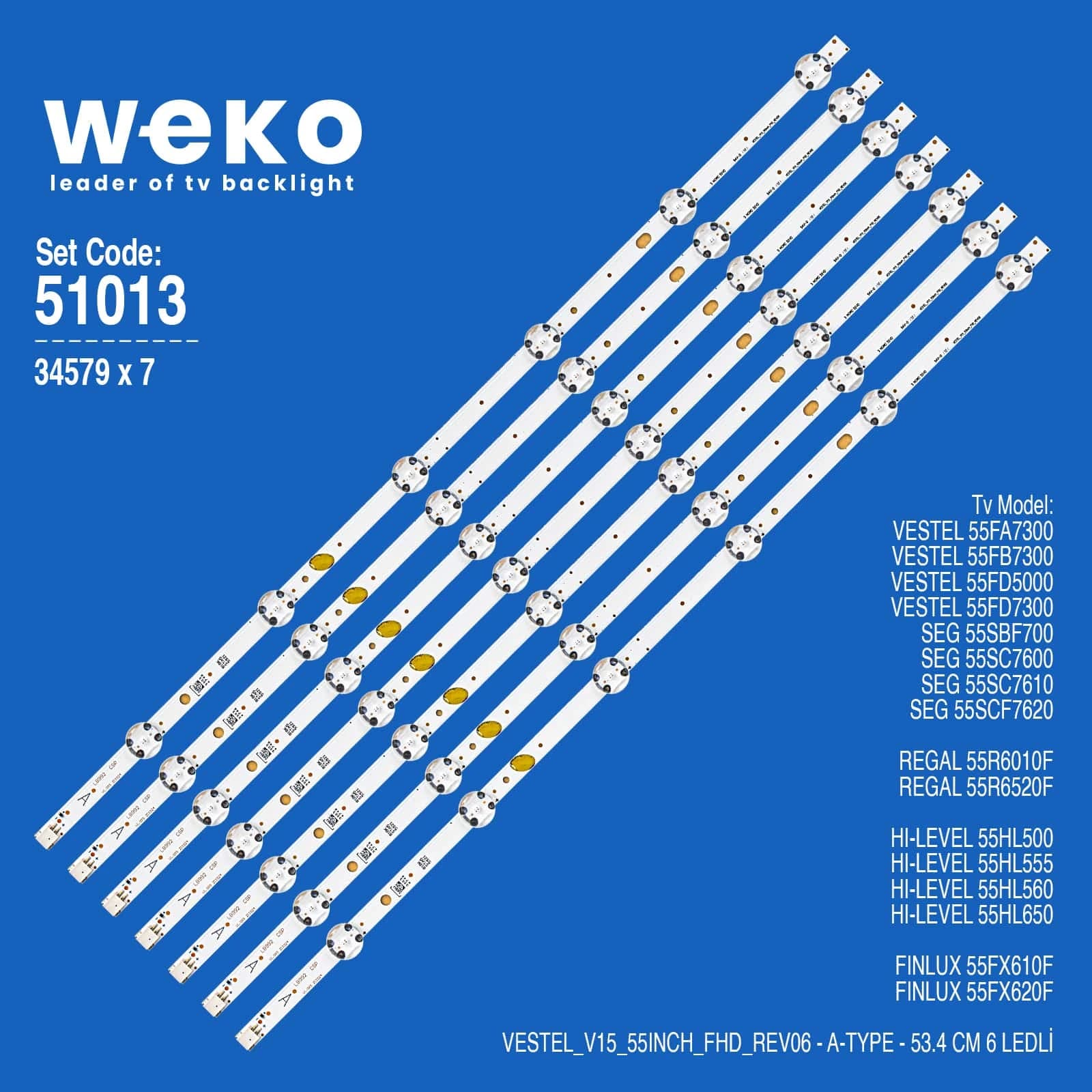 Hi-Level 55HL500 55'' 7 Adet Tv Led Bar - Seyyar Elektronik