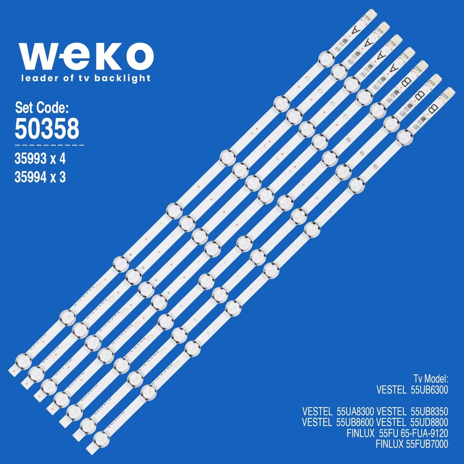 Hi-level 55UHL700 55'' inç 7 Adet Tv Led Bar (Seri 1) - Seyyar Elektronik