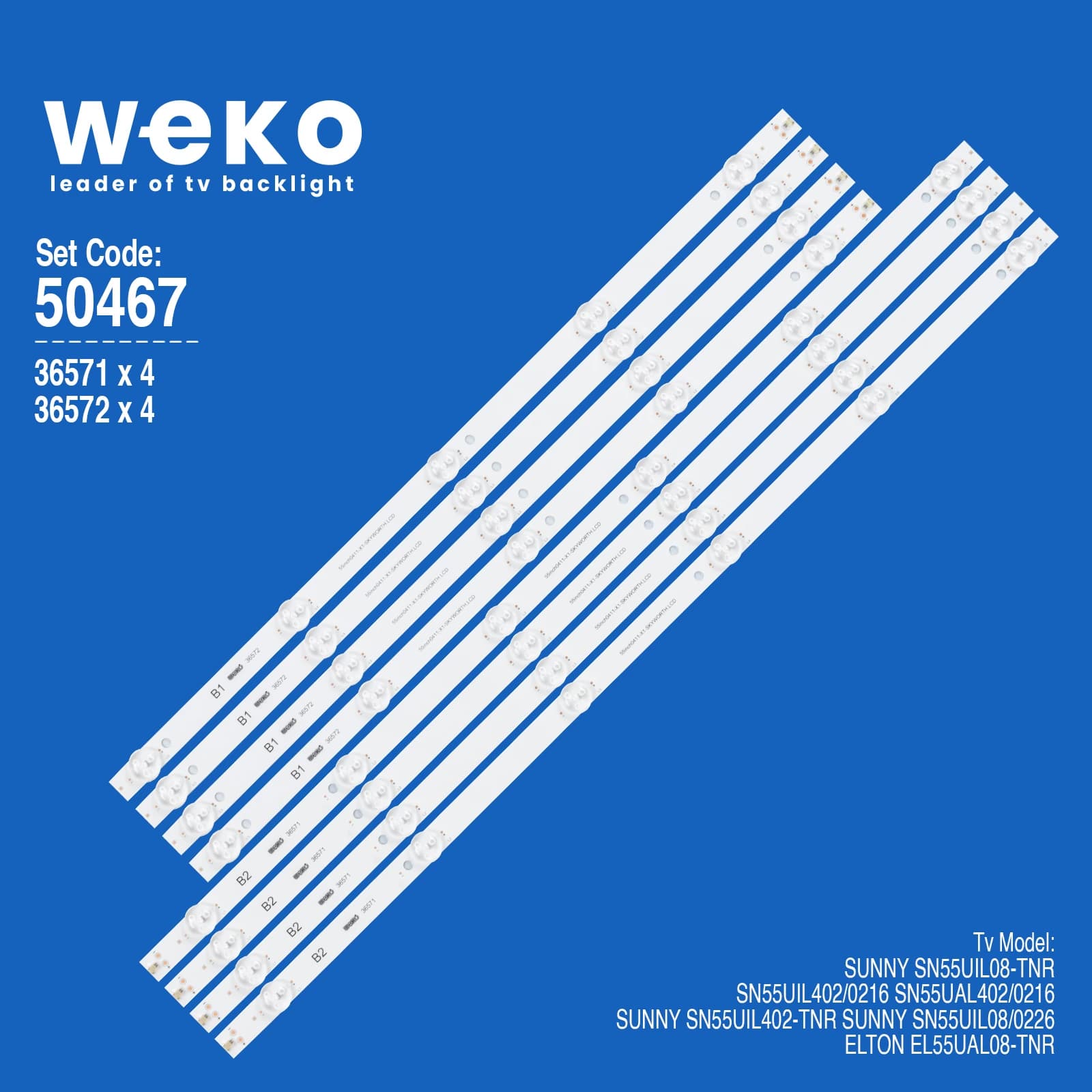 Hi-Level HL55UAL402/0216 55'' inç 8 Adet Tv Led Bar - Seyyar Elektronik